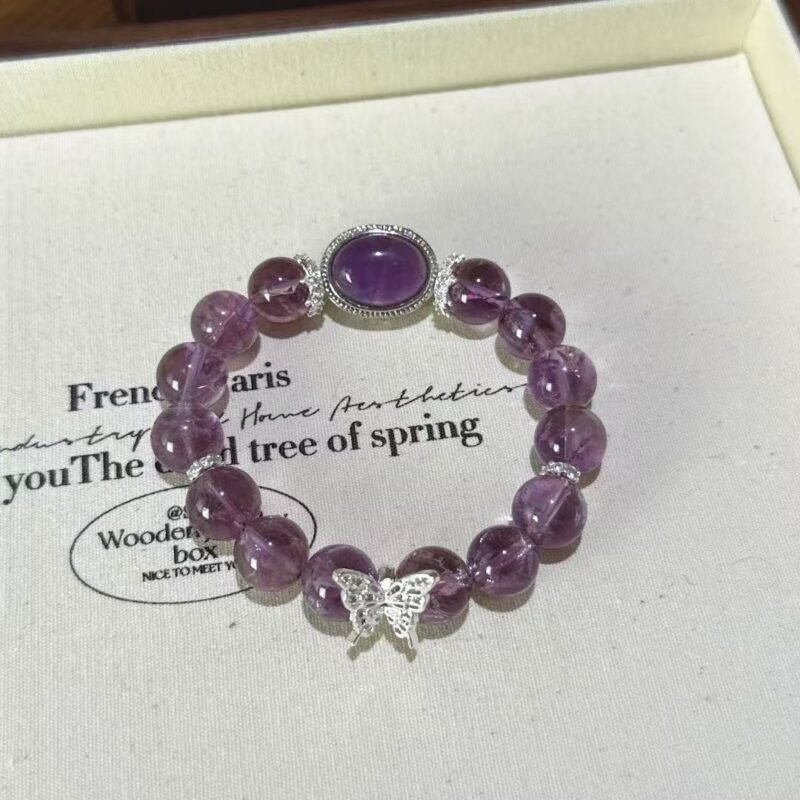 Amethyst magic box bracelet