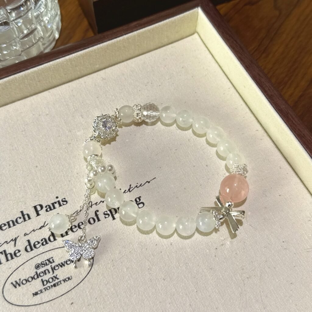 blue moonlight pink crystal strings