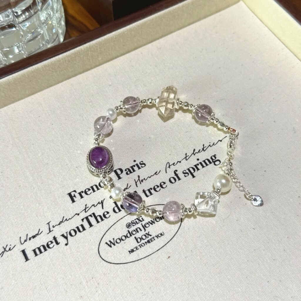 Amethyst White Crystal Double Pointed Strings（concessionary item）