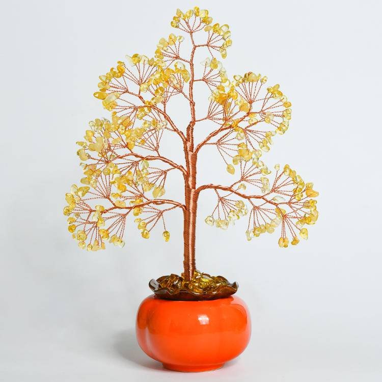 Crystal Tree of Good Luck with Persimmons